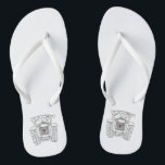 Land Weddenschap Trekker Flip Flop Footwear<br><div class="desc">Een paar trekkerlanden boerderij met de naam bruiloft leuke teenslippers.</div>
