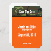 Land Wedding Camo Save the Date Invitations Kaart (Voorkant / Achterkant)