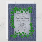 Land Wedding Denim Vines Invitation 6,5 x 8,75 Kaart (Voorkant)