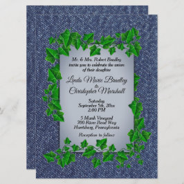 Land Wedding Denim Vines Invitation 6,5 x 8,75 Kaart