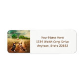 Land Welsh Corgis Etiket (Voorkant)