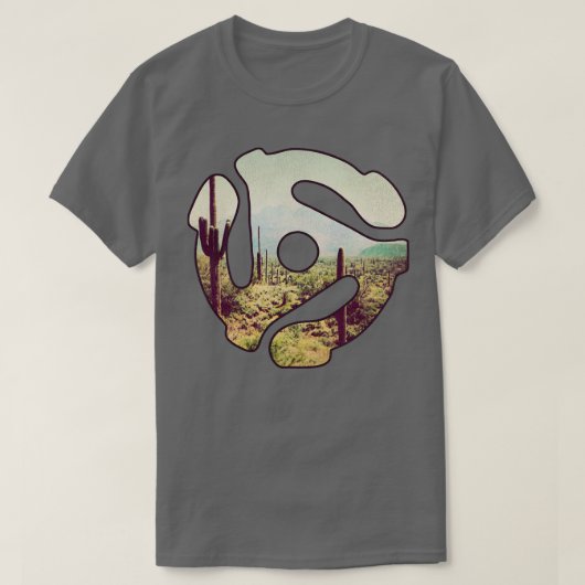 Land Western 45 Record Adapter T-shirt (Design voorkant)