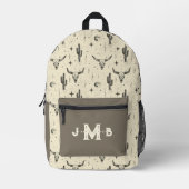 Land Western Aangepast Monogram Bedrukte Rugzak (Voorkant)