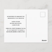 Land Western Afstuderen Foto Cowgirl Afstuderen Briefkaart (Achterkant)