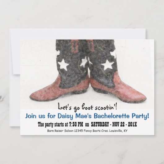 Land Western-Amerikaanse Bachelorette Party Kaart (Voorkant)