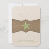 Land Western Baby shower Kaart (Achterkant)