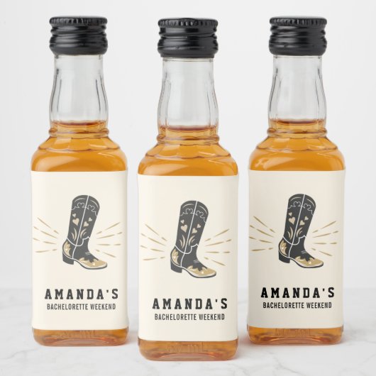 Land Western Bachelorette Mini Etiket (Flessen)