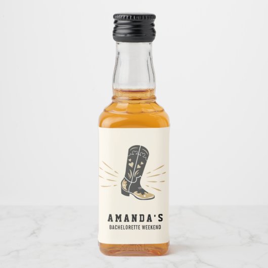 Land Western Bachelorette Mini Etiket (Voorkant)