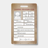 Land Western Badge (Back)