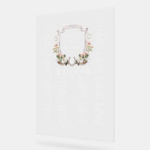 Land Western Bloemen Crest Bruiloft Zitkaarten Acryl Bord (Hoek)