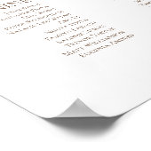 Land Western Bloemen Crest Bruiloft Zitkaarten Poster (Hoek)