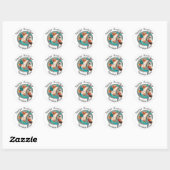 Land Western Boho Paard Verjaardagsfeest Ronde Sticker (Vel)