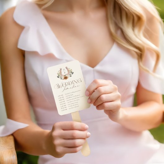 Land Western Boho Trouwdag Tijdlijn Programma Handwaaier