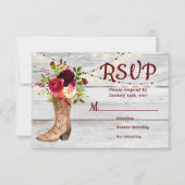 Land Western Boot Boho Rustic Marsala RSVP (Voorkant)