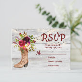 Land Western Boot Boho Rustic Marsala RSVP (Staand voorkant)