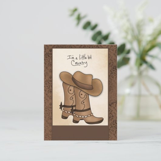 Land Western Briefkaart (Staand voorkant)