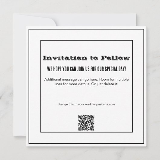 Land Western Bruiloft Wit Bandana Save The Date (Achterkant)