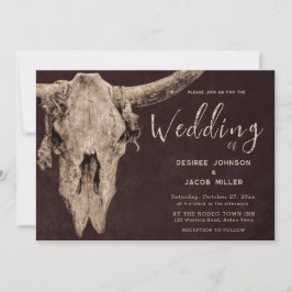 Land Western Bruin Rodeo Bull Skull Kaart