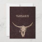 Land Western Bruin Rustiek Bull Skull Budget (Achterkant)