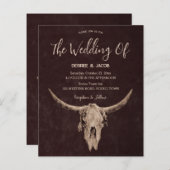 Land Western Bruin Rustiek Bull Skull Budget (Voorkant / Achterkant)