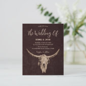 Land Western Bruin Rustiek Bull Skull Budget (Staand voorkant)