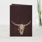 Land Western Bruin Rustieke Bull Skull (Achterkant)