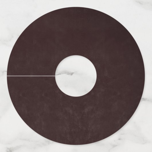 Land Western Bruin Rustieke Bull Skull Wijnglaslabel (Achterkant)