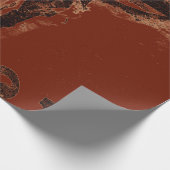 Land Western Bull Skull Rust Red  Cadeaupapier (Hoek)
