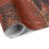 Land Western Bull Skull Rust Red  Cadeaupapier (Rol Hoek)