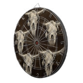 Land Western Bull Skull Rustic  Antiek Dartbord (Voorkant Rechts)