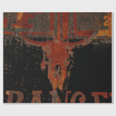 Land Western Bull Skull-script  Cadeaupapier (Vlak)
