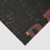 Land Western Bull Skull-script  Tissuepapier (Detail)