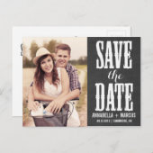 Land Western Chalkboard Save the Date Briefkaart (Voorkant / Achterkant)
