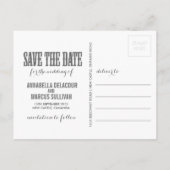 Land Western Chalkboard Save the Date Briefkaart (Achterkant)