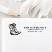 Land Western Cowboy Boots Retouradres Label (Insitu)