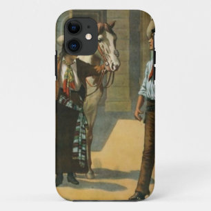 Land western cowboy cowgirl boerderij vintage Case-Mate iPhone case