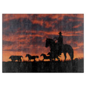 Land Western Cowboy Cutting Board Snijplank (Voorkant)