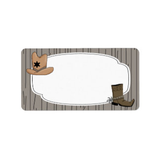 Land Western Cowboy Label