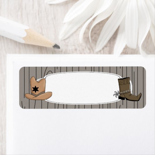 Land Western Cowboy Label (Insitu)