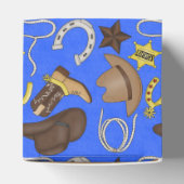 Land Western Cowboy patroon cadeaudoos Bedankdoosjes (Bovenkant)