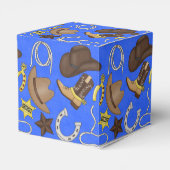 Land Western Cowboy patroon cadeaudoos Bedankdoosjes (Achterkant)