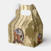 Land western cowboy ranch thema bruiloft bedankdoosjes (Achterkant)