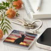 Land Western Cowboy Rodeo Sleutelhanger (Voorkant Rechts)