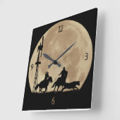 Land Western Cowboy Rustlers Moon Land West Vierkante Klok (Hoek)