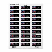 Land Western Cowboy Vlag Retouradres Etiket (Full Sheet)