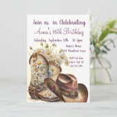 Land Western, cowboylaarzen, 16e verjaardag Kaart (Staand voorkant)