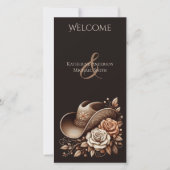 Land Western Cowgirl Pet met Bloemen (Voorkant)