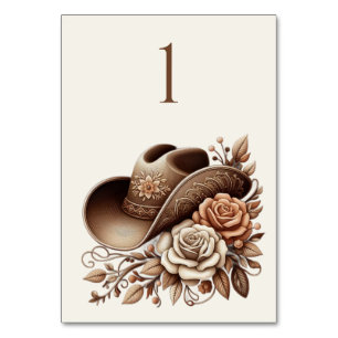 Land Western Cowgirl Pet met Bloemen Kaart
