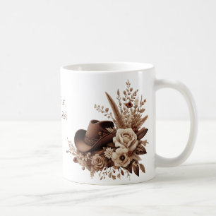 Land Western Cowgirl Pet met Bloemen Koffiemok