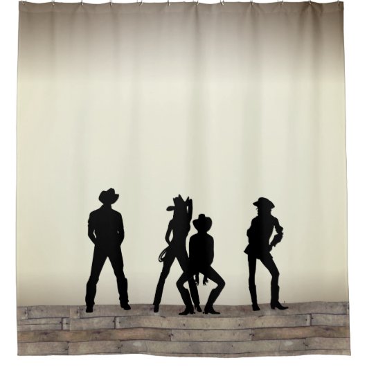 Land Western Douchegordijn (Voorkant)